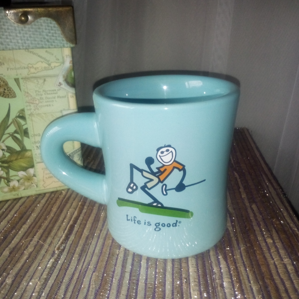 Life is Good Golf Mug "Do What You Like Like What You Do" Blue Coffee Tea